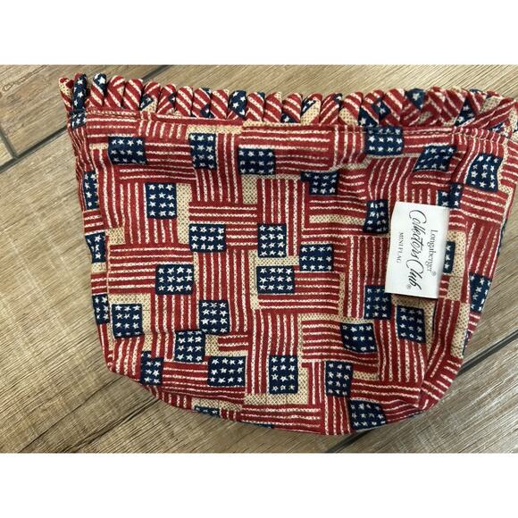 Longaberger 2002 Miniature Collectors Club Flag Basket Liner OLD GLORY fabric - Picture 2 of 2